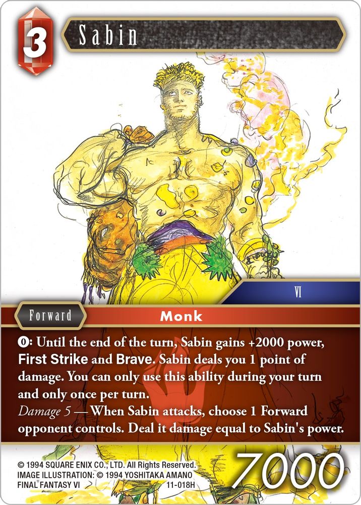 Sabin, Standard, front