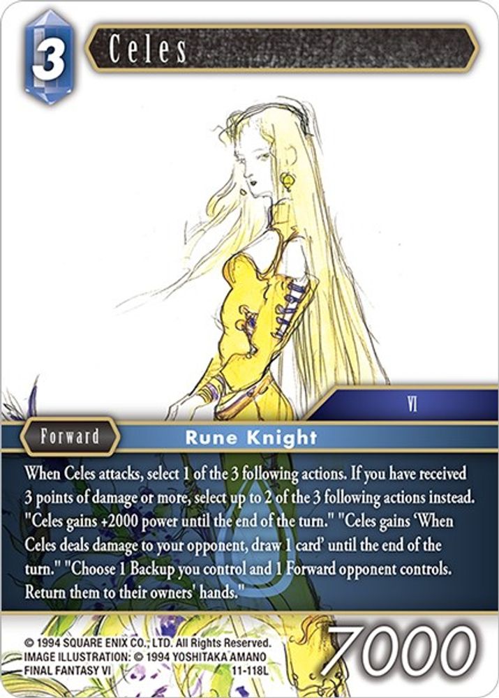 Celes, Standard, front