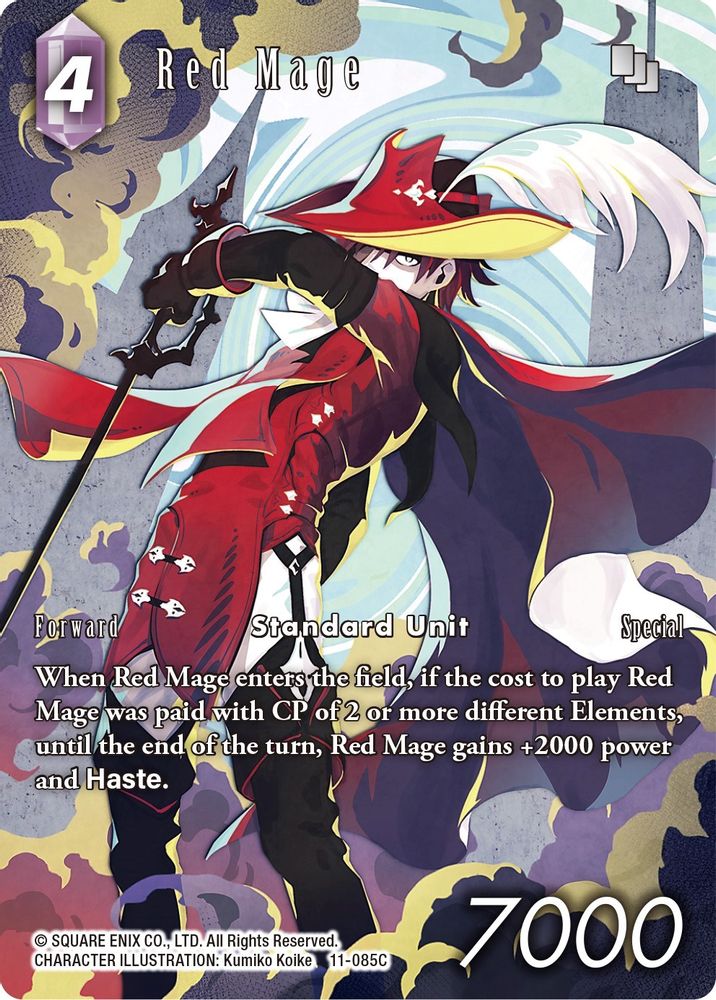 Red Mage (Full Art), Foil, front