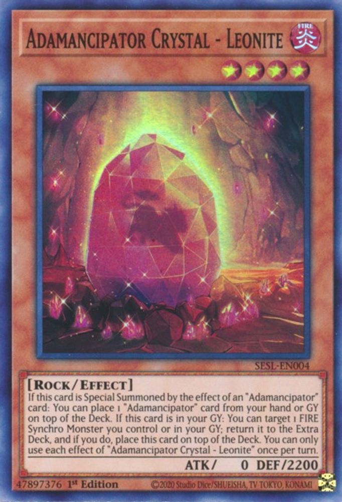 Adamancipator Crystal - Leonite, 1st-edition, front
