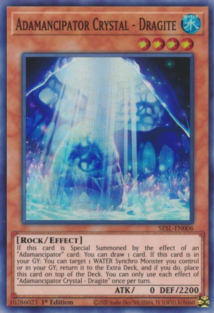 Adamancipator Crystal - Dragite, 1st-edition, front