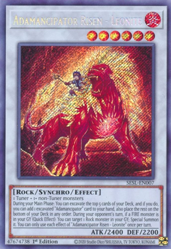 Adamancipator Risen - Leonite, 1st-edition, front