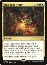 Villainous Wealth, Commander 2020