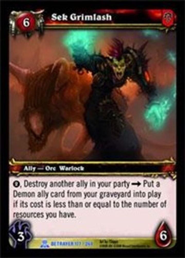 Sek Grimlash, Standard, front