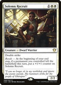 Solemn Recruit, Commander 2020