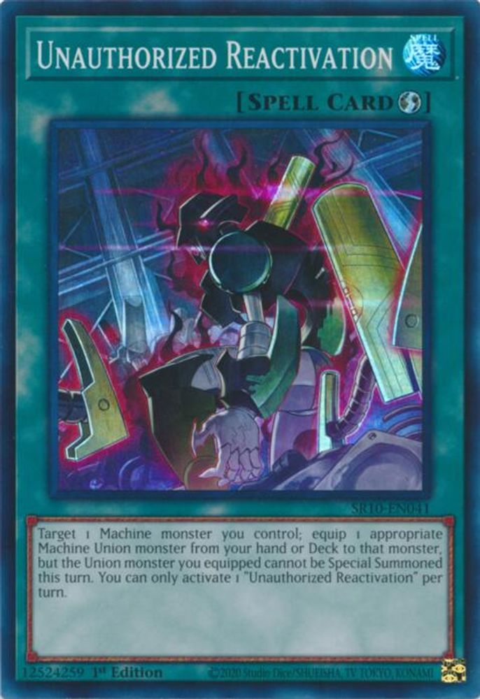 Unauthorized Reactivation, 1st-edition, front