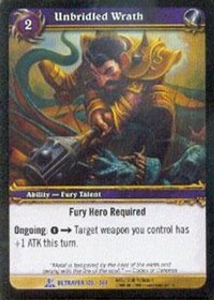 Unbridled Wrath, Standard, front