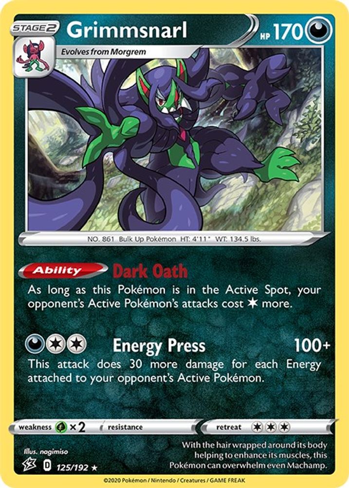 Grimmsnarl - 125/192 (Non-Holo)
