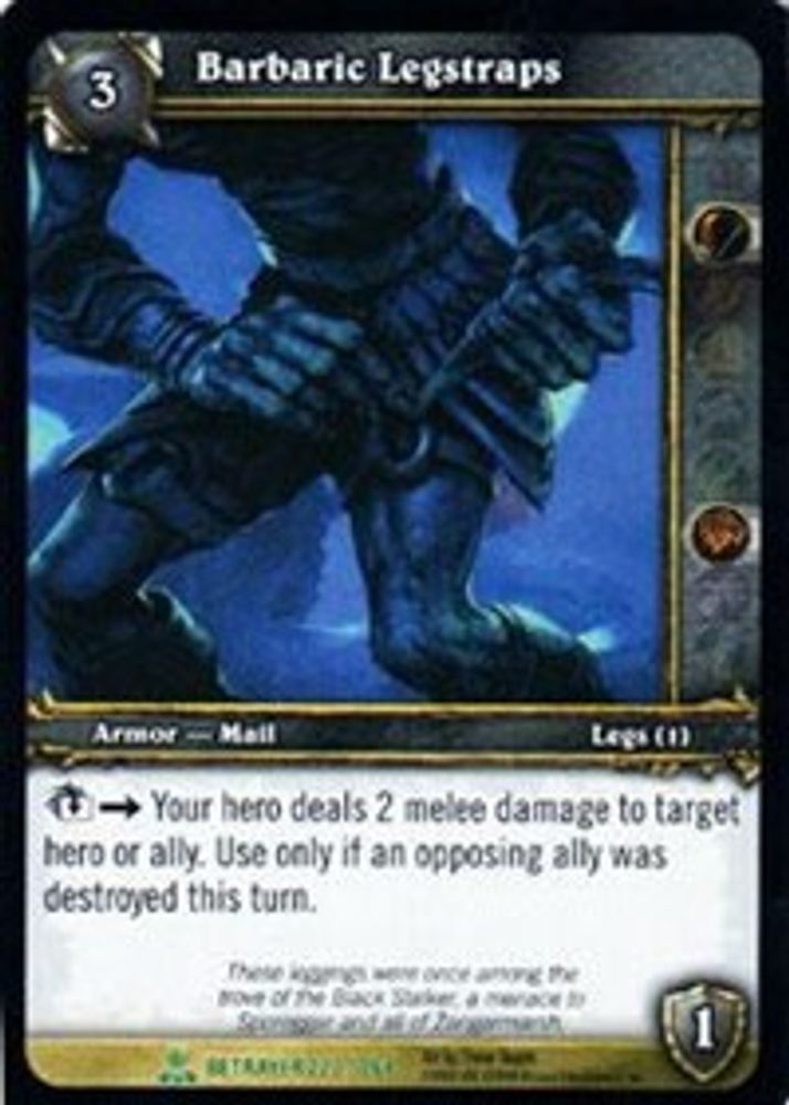 Barbaric Legstraps, Standard, front