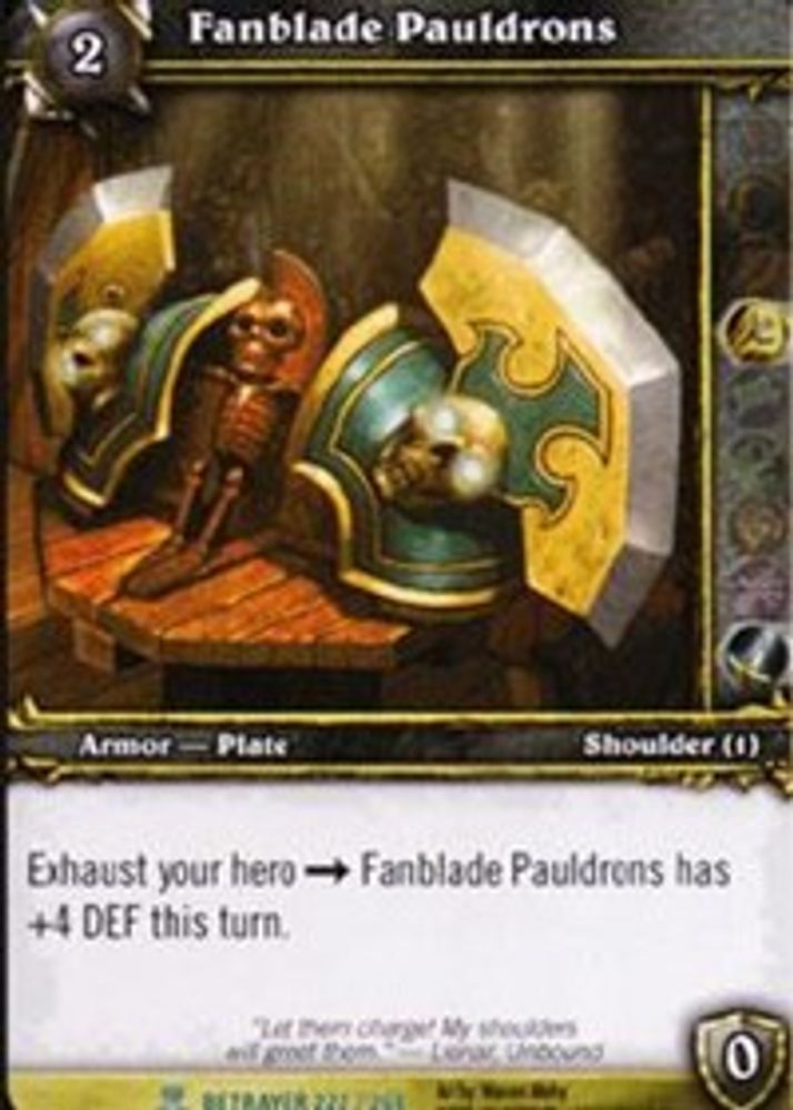 Fanblade Pauldrons, Standard, front