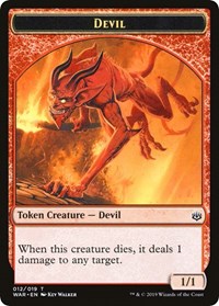 Devil // Satyr Double-Sided Token (Challenger 2020), Unique and Miscellaneous Promos