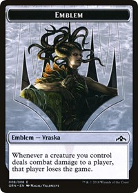 Emblem - Vraska // Human Double-Sided Token (Challenger 2020), Unique and Miscellaneous Promos