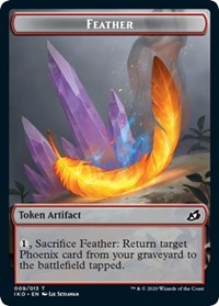 Feather // Human Soldier (005) Double-Sided Token, Ikoria: Lair of Behemoths