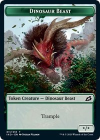 Dinosaur Beast // Human Soldier (005) Double-Sided Token, Ikoria: Lair of Behemoths
