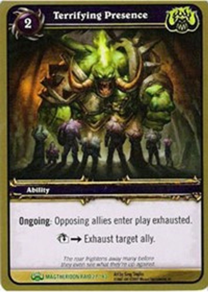 Terrifying Presence, Standard, front
