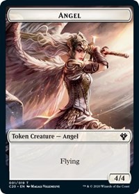 Angel // Elemental (010) Double-Sided Token, Commander 2020