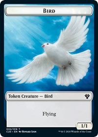 Bird // Dinosaur Cat Double-Sided Token, Commander 2020