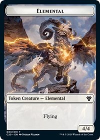 Elemental (003) // Soldier Double-Sided Token, Commander 2020