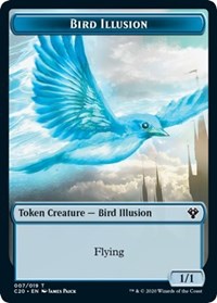 Bird Illusion // Beast (011) Double-Sided Token, Commander 2020
