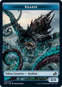 Kraken // Elemental (010) Double-Sided Token, Commander 2020