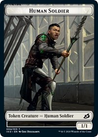 Human Soldier (004) // Zombie Double-Sided Token, Commander 2020