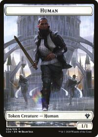 Human // Treasure Double-Sided Token, Commander 2020