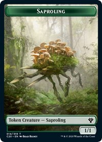 Saproling // Treasure Double-Sided Token, Commander 2020