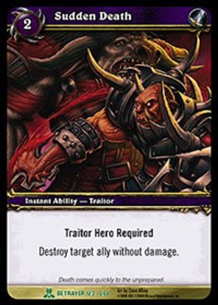 Sudden Death, Standard, front