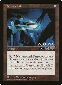 Cursed Scroll (1st Place) (Arena League), Oversize Cards