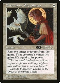 Swords to Plowshares (3rd Place) (Arena League), Oversize Cards