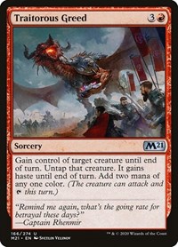 Traitorous Greed, Core Set 2021