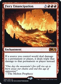 Fiery Emancipation, Prerelease Cards