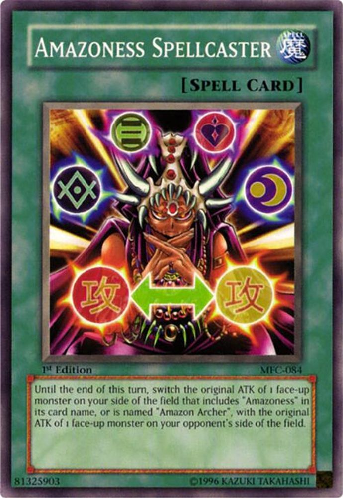 Amazoness Spellcaster, 1st-edition, front