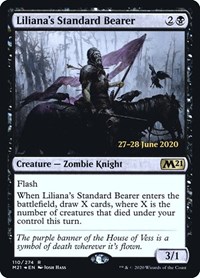 Liliana's Standard Bearer, Prerelease Cards