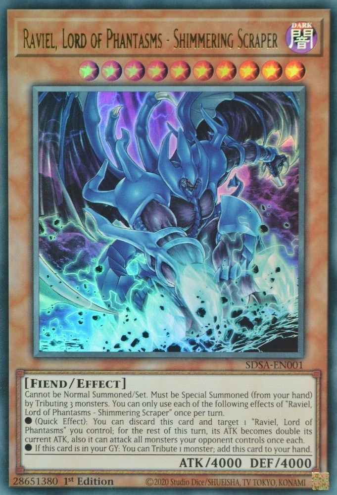 Raviel, Lord of Phantasms - Shimmering Scraper, 1st-edition, front