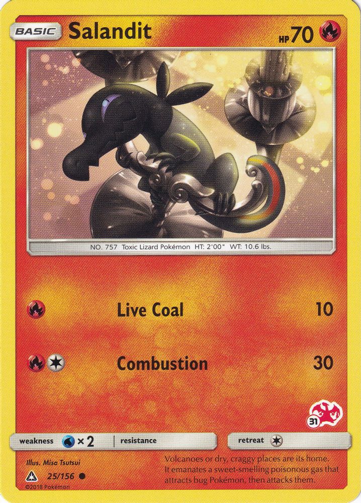 Salandit - 25/156 (#31 Charizard Stamped)