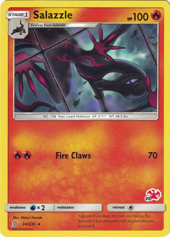 Salazzle - 34/236 (#23 Charizard Stamped)
