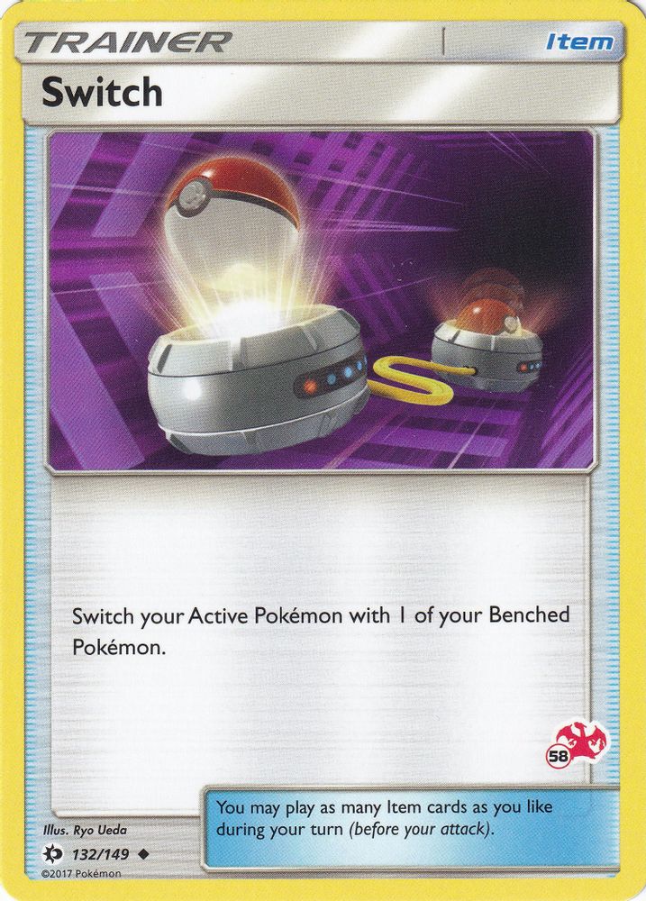 Switch - 132/149 (#58 Charizard Stamped)