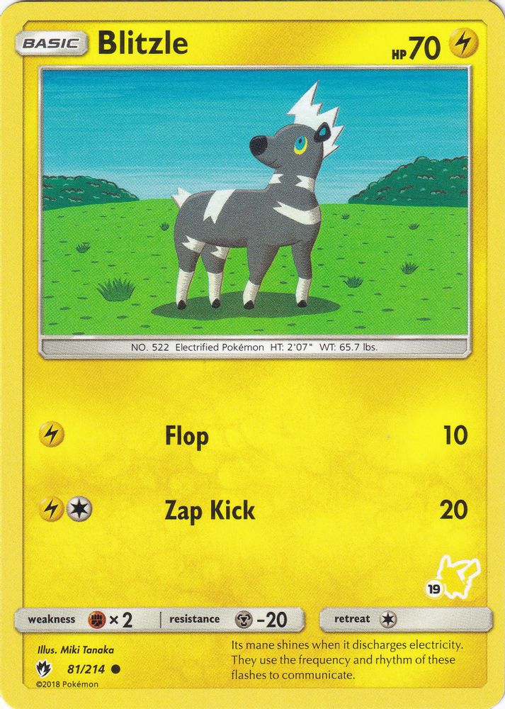 Blitzle - 81/214 (#19 Pikachu Stamped)