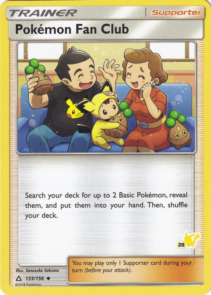 Pokemon Fan Club - 133/156 (#28 Pikachu Stamped)