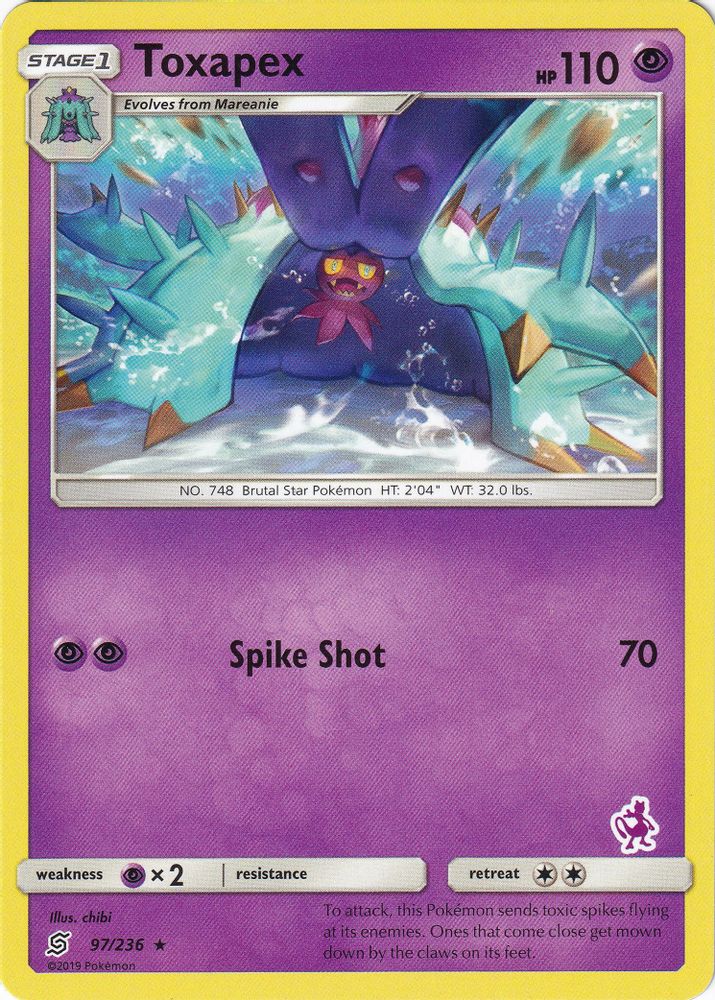Toxapex - 97/236 (Mewtwo Stamped)
