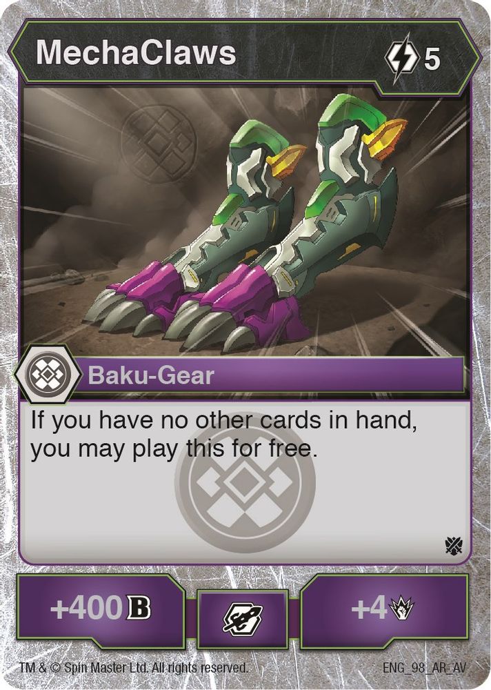 MechaClaws, Standard, front