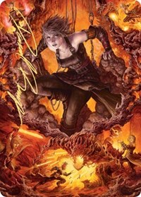 Nahiri, Heir of the Ancients Art Card (4/81) (Gold-Stamped Signature), Art Series: Zendikar Rising