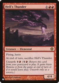 Hell's Thunder, The List Reprints