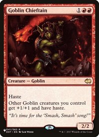 Goblin Chieftain, The List Reprints