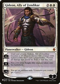 Gideon, Ally of Zendikar, The List Reprints