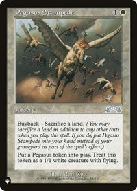 Pegasus Stampede, The List Reprints
