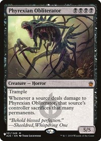 Phyrexian Obliterator, The List Reprints