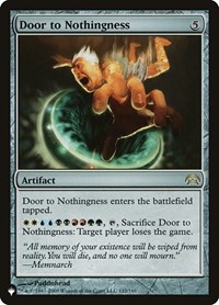 Door to Nothingness, The List Reprints