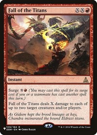 Fall of the Titans, The List Reprints